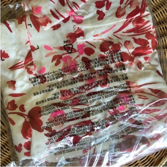 Banana Republic NWT Spring Coral Floral Linen Cotton Mini Dress - Picture 9 of 10